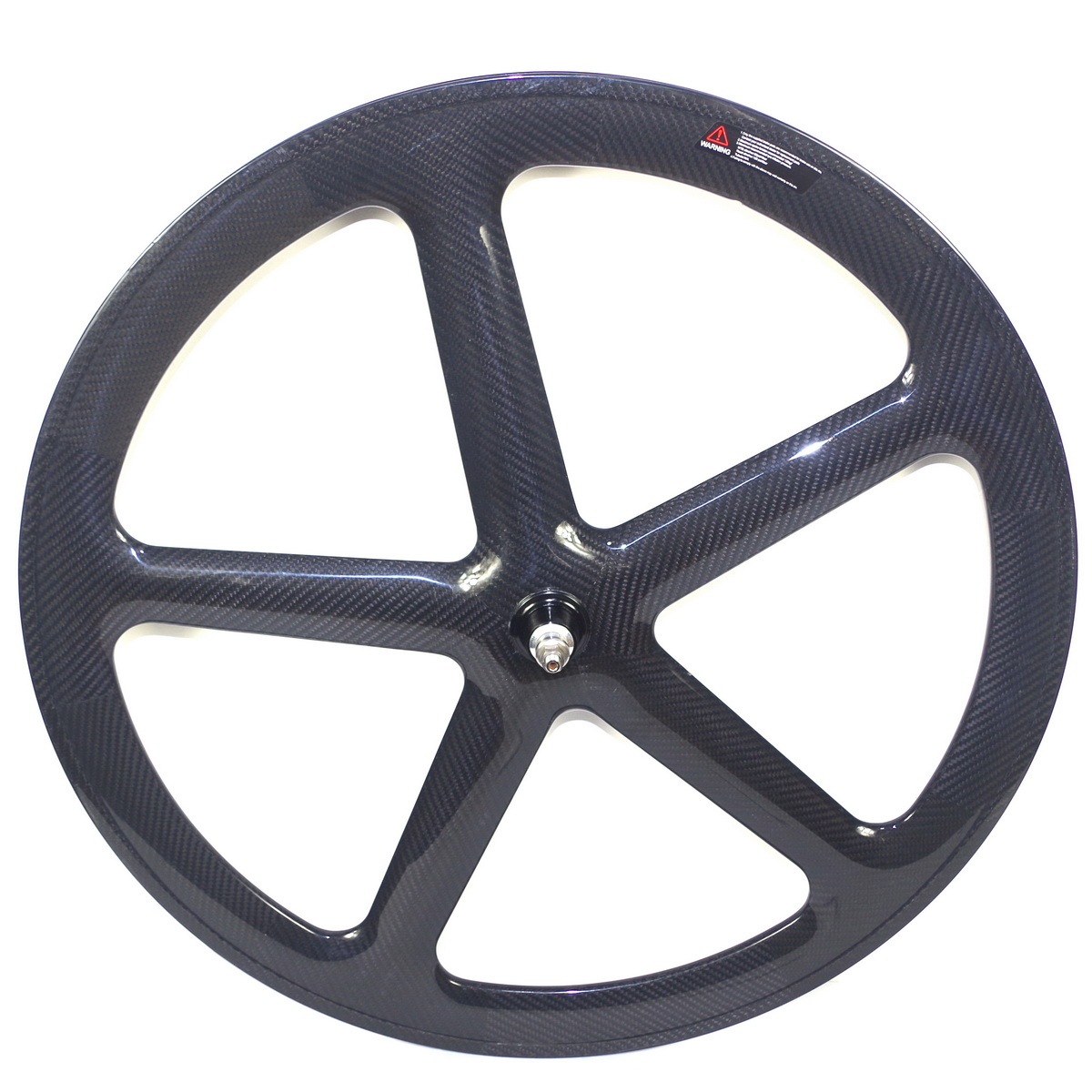 700C 5 Spoke Track Bike Carbon Wheels 50mm Depth 24mm External Width Clincher Tubular Fixed Gear Wheels