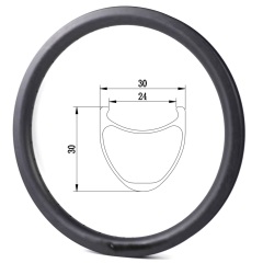 20 Inch 406 Pro BMX Carbon Rims 30mm External Width 30mm Depth Clincher