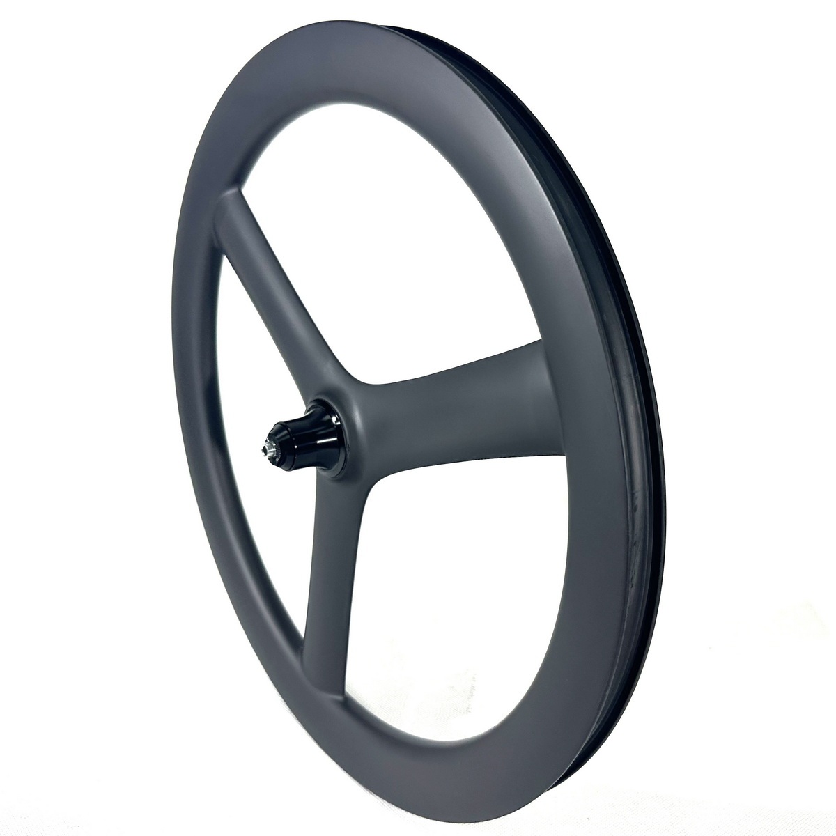 20 Inch 406 Tri Spoke Carbon Wheels 26mm Width Tubeless Ready Disc Brake Quick Release Through Axle