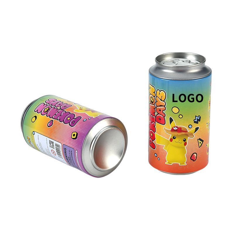 Empty Round Tin Canister Box