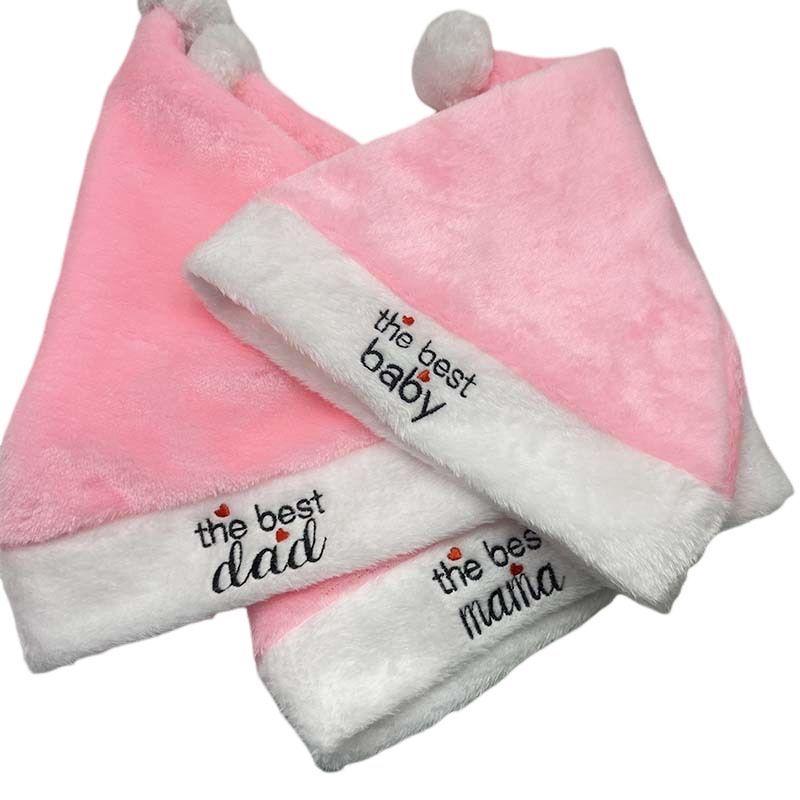 Pink Christmas Santa Hat - Plush Holiday Accessory