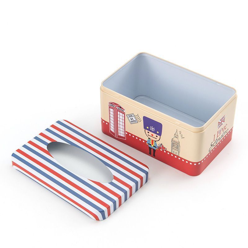 Custom Rectangular Metal Tin Tissue Box