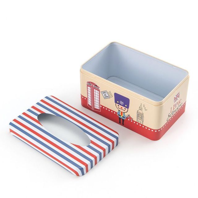Custom Rectangular Metal Tin Tissue Box