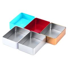 Small Empty Rectangular  Tin Box