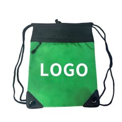 Water Resistant String Bag Sandwich Fabric Drawstring Backpack