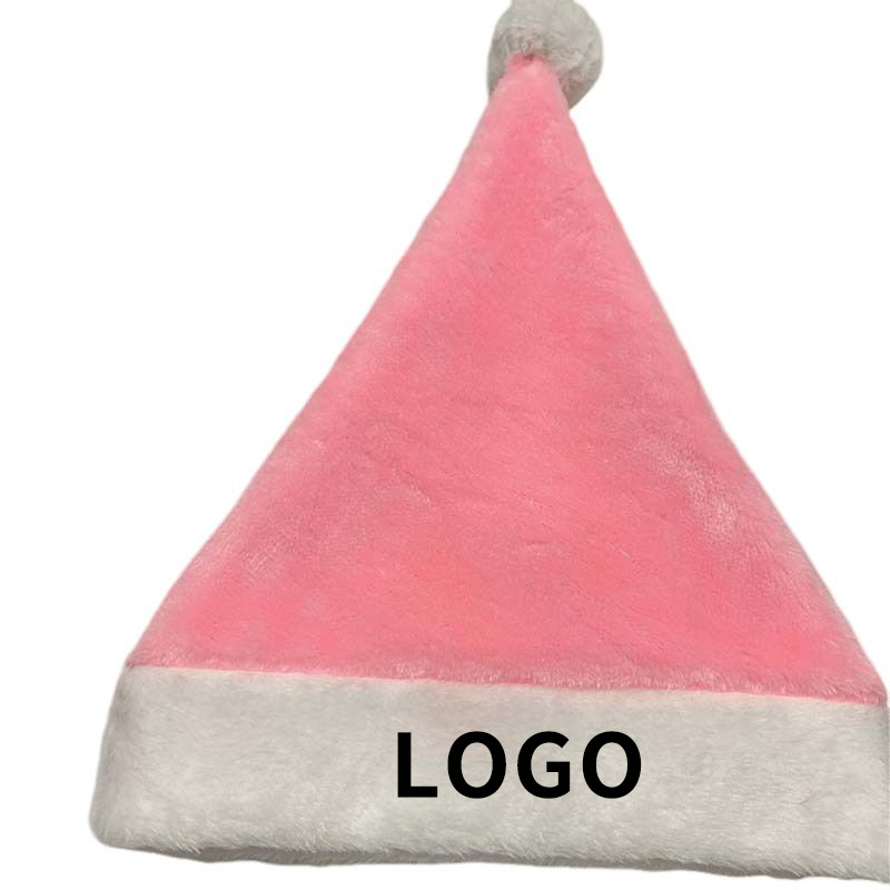 Pink Christmas Santa Hat - Plush Holiday Accessory