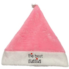 Pink Christmas Santa Hat - Plush Holiday Accessory