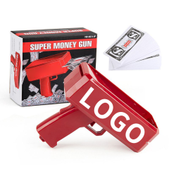 Playing Spary Make Rain Dispenser Red Gun Shooter