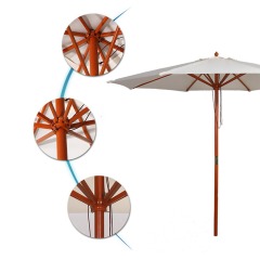 Beach Outdoor Wood  Patio Umbrella