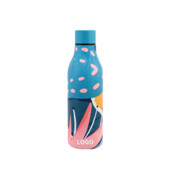 New 18oz Stainless Steel Water Bottle with Geometric Pattern
