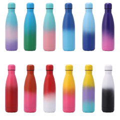 17 Oz Stainless Steel Vacuum Insulated Gradient Ramp Color Water Bottle