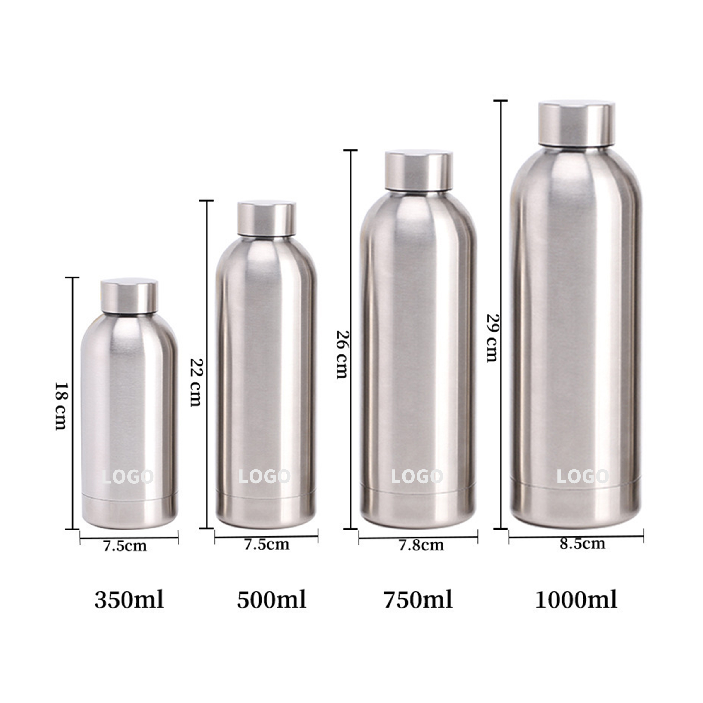 12 Oz/17 Oz/22 Oz/ 25Oz  Thermal Insulated Thumbler Stainless Steel Narrow-mouthed Water Bottle