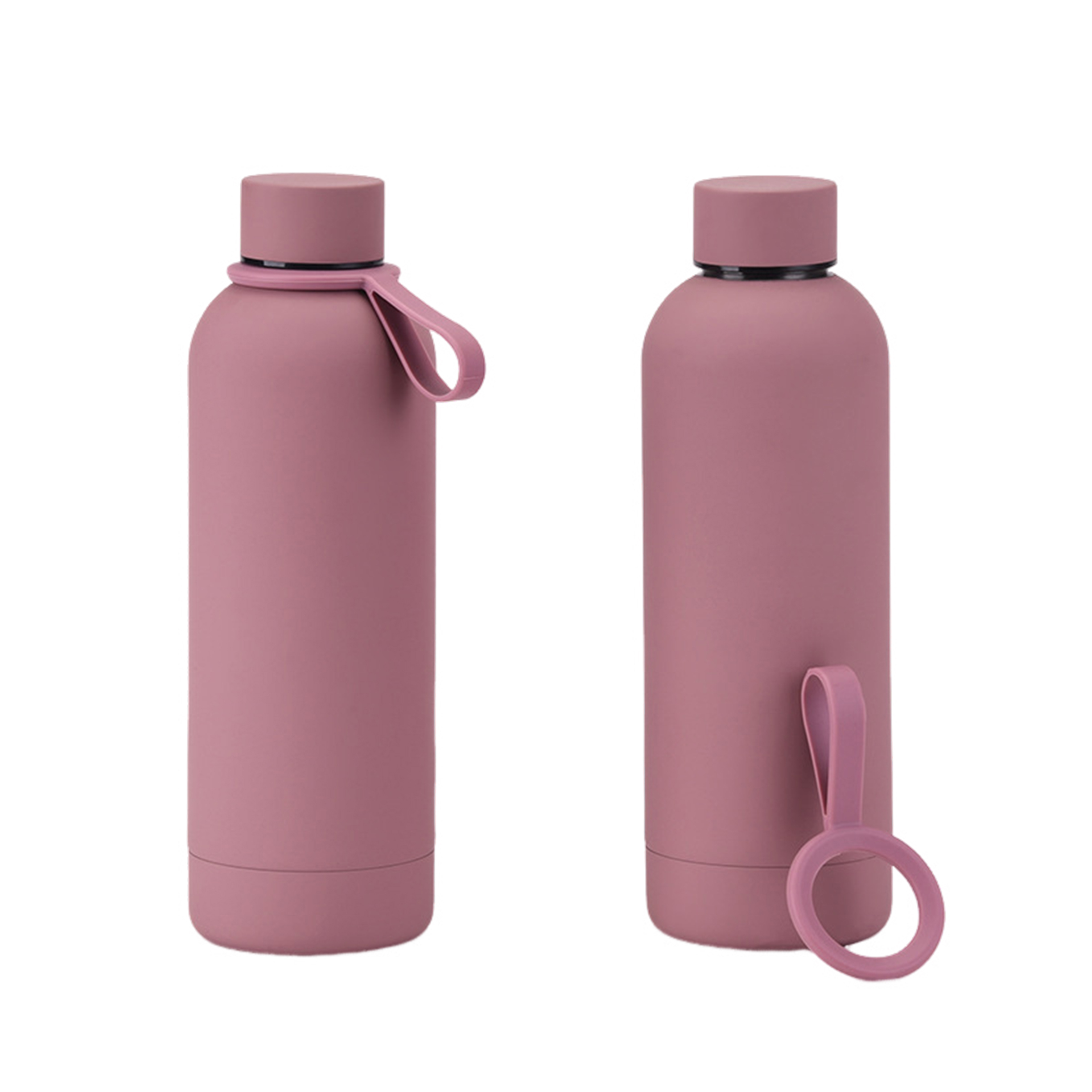Narrow-mouthed Vacuum Insulated Water Bottle with Silicone Handle
