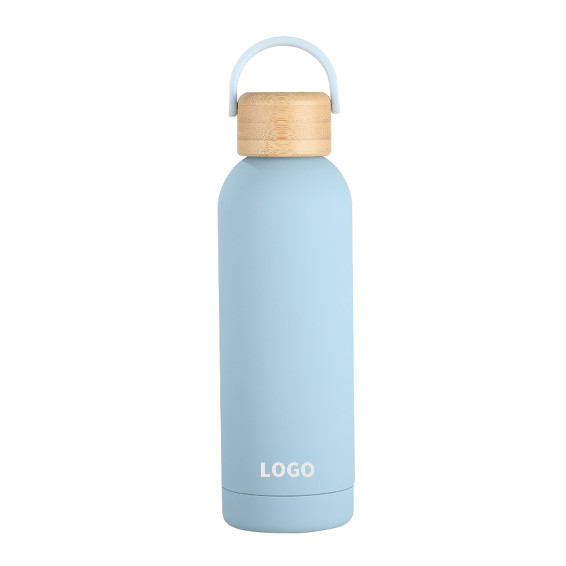 Stainless Steel Vacuum Insulated Water Bottle with Bamboo Cap