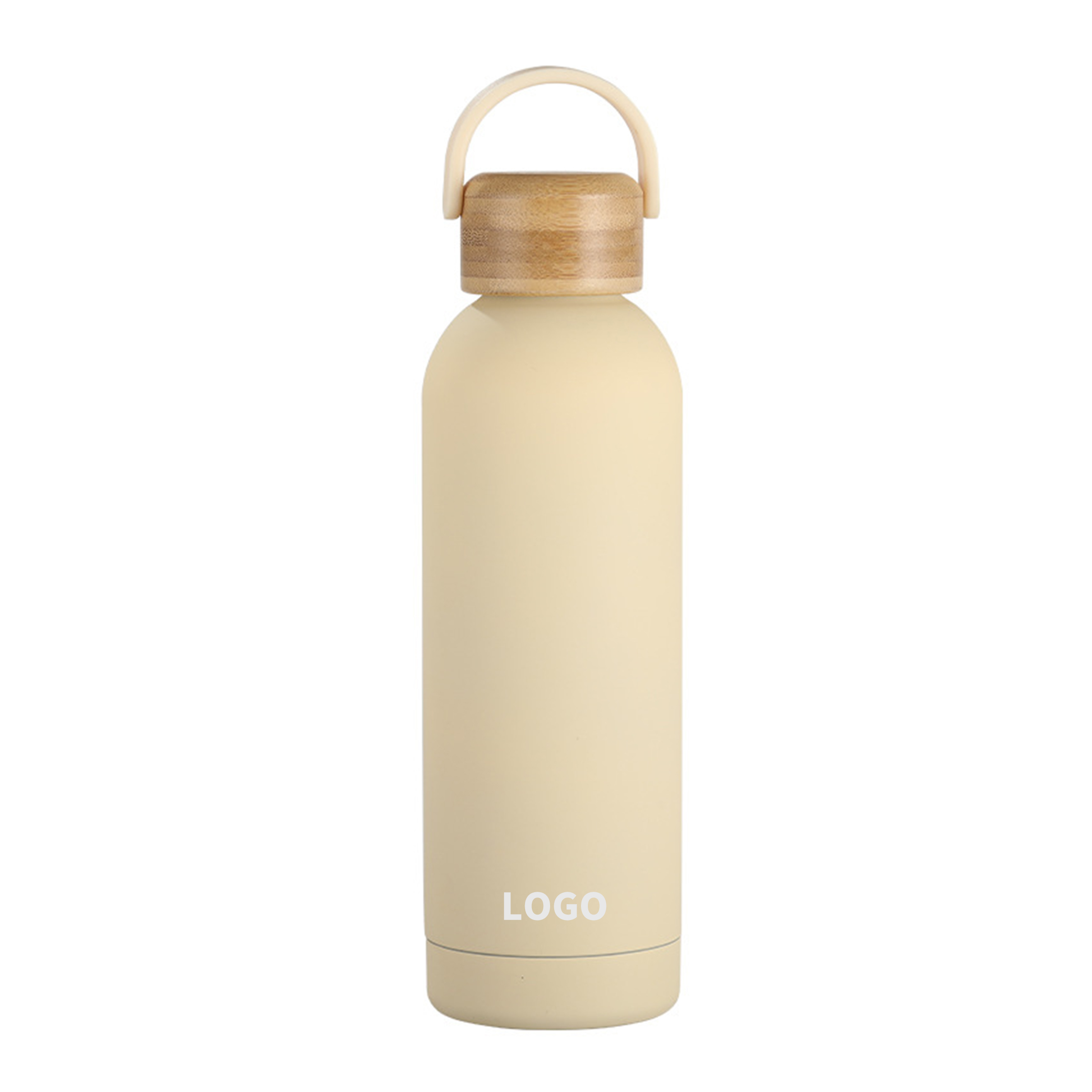 Stainless Steel Vacuum Insulated Water Bottle with Bamboo Cap