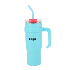 40 oz Tumbler Stainless Steel Thermal Car Mug with Removable Handle