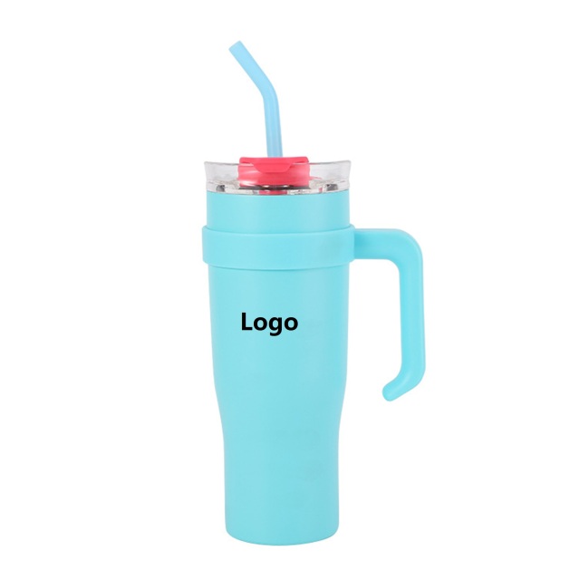 40 oz Tumbler Stainless Steel Thermal Car Mug with Removable Handle