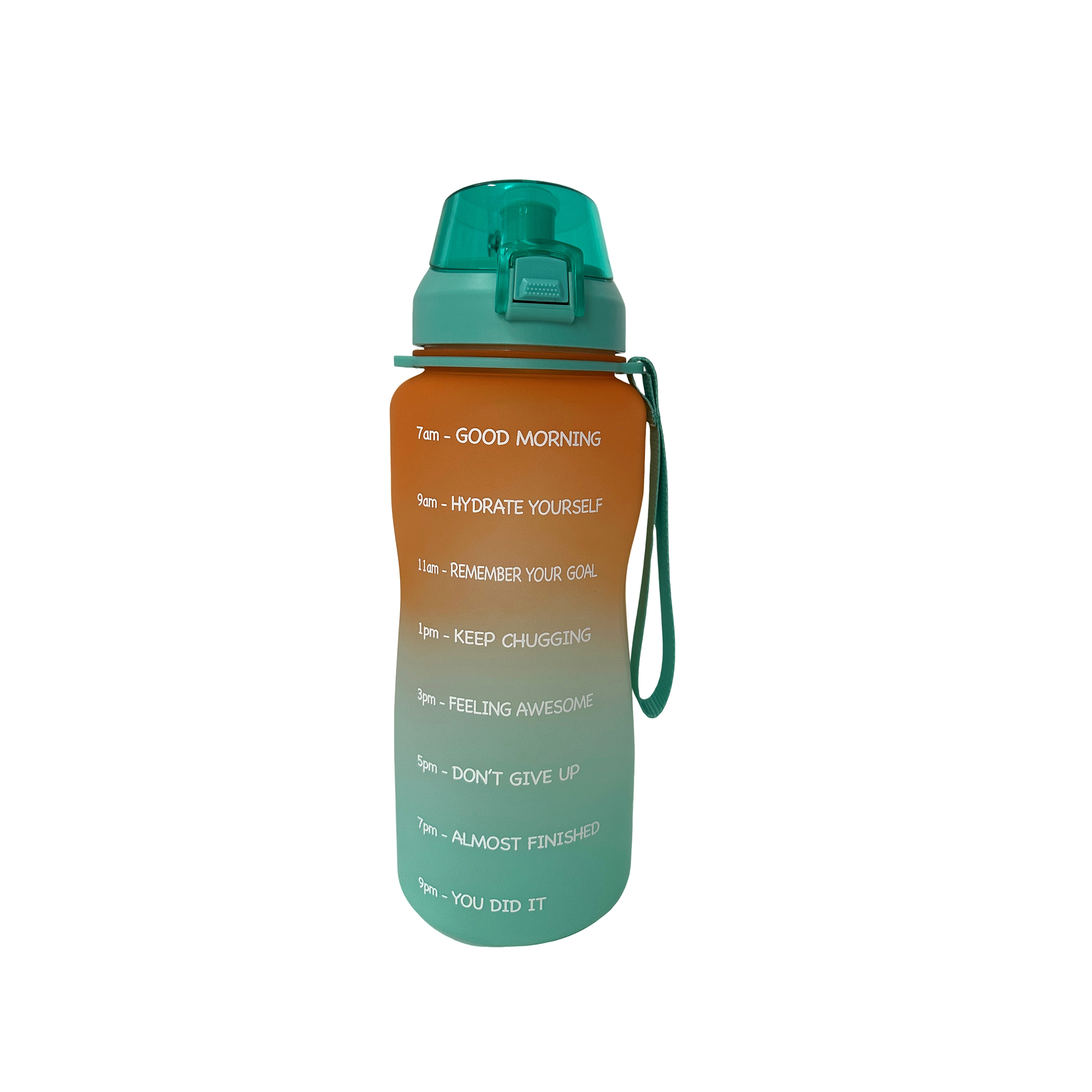 64oz Gradient Color Half Gallon Tritan Water Bottle