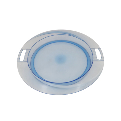 Round Clear  Plastic Serving Tray with Handle