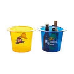 6L Clear Plastic Cooler Ice Bucket with Handle