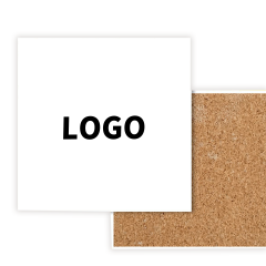Square Ceramic Cork Base Coaster