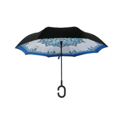 40 Inch Inverted Reverse Upside Down Umbrella with C-shape Handle