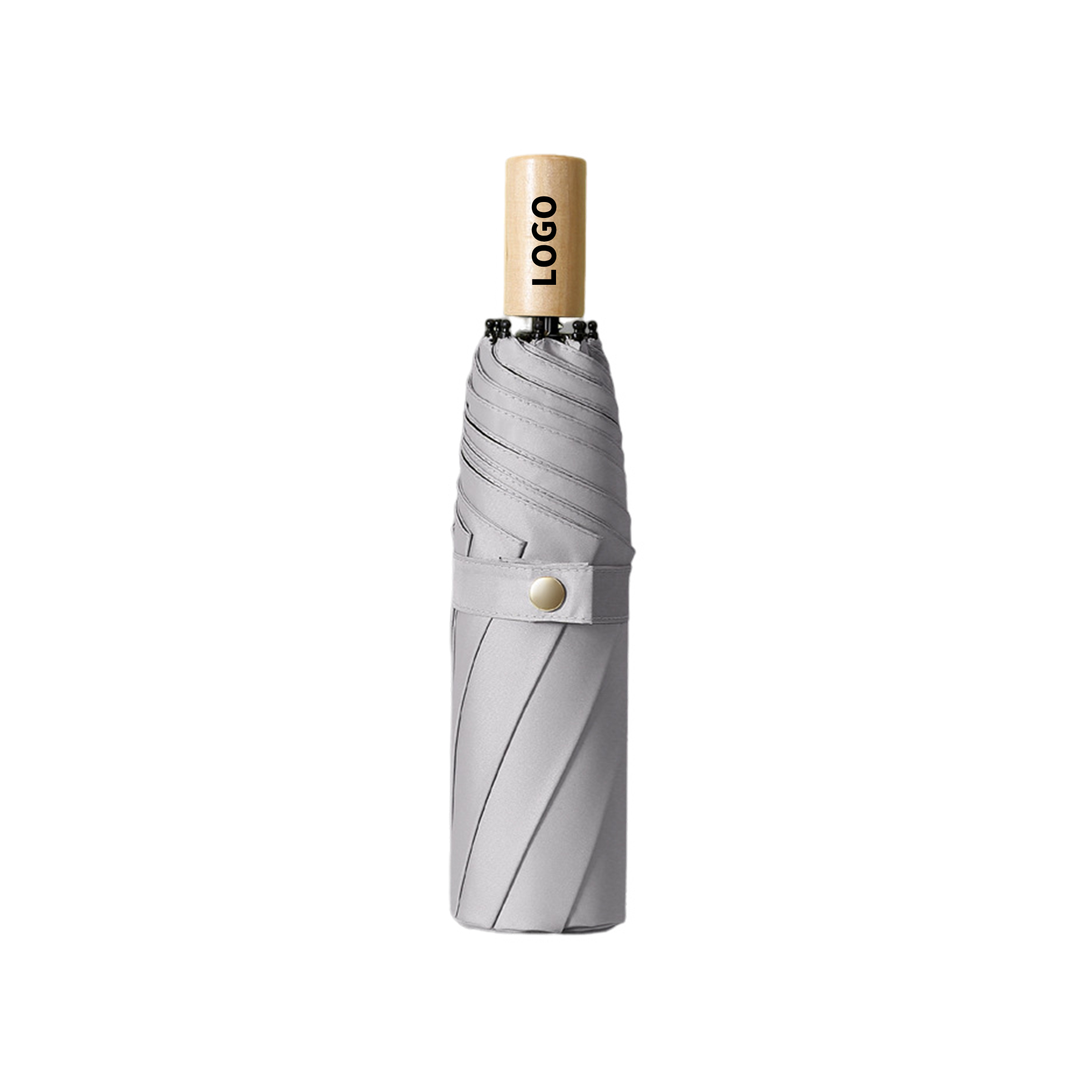 Mini 37 Inch Manual Opening Wood Handle Portable Umbrella