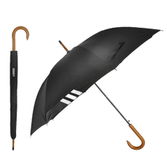 Manual Wood Crook Handle Umbrella