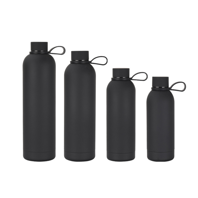 Narrow-mouthed Vacuum Insulated   Water Bottle with Silicone Handle