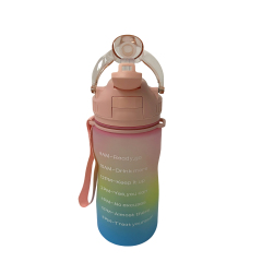 New Dual Lid Sippy Cup Tritan Sports Water Bottle with Straw