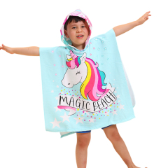 Cotton Hoodie Kids Poncho Towel Bath Cape
