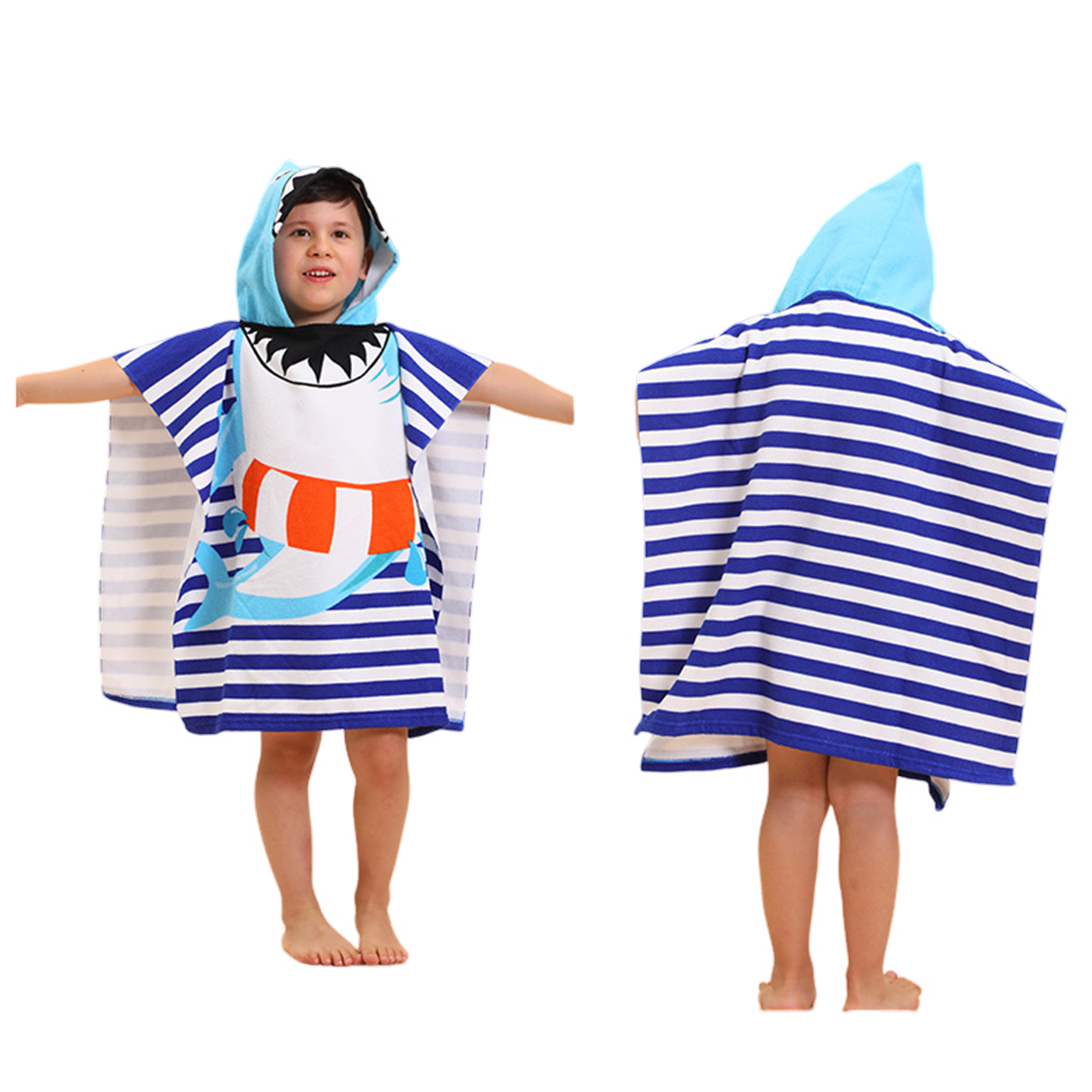 Cotton Hoodie Kids Poncho Towel Bath Cape