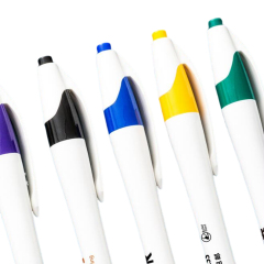 Click Retractable White Ballpoint Pen