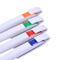 Retractable White Color Promotion Ballpoint Pen