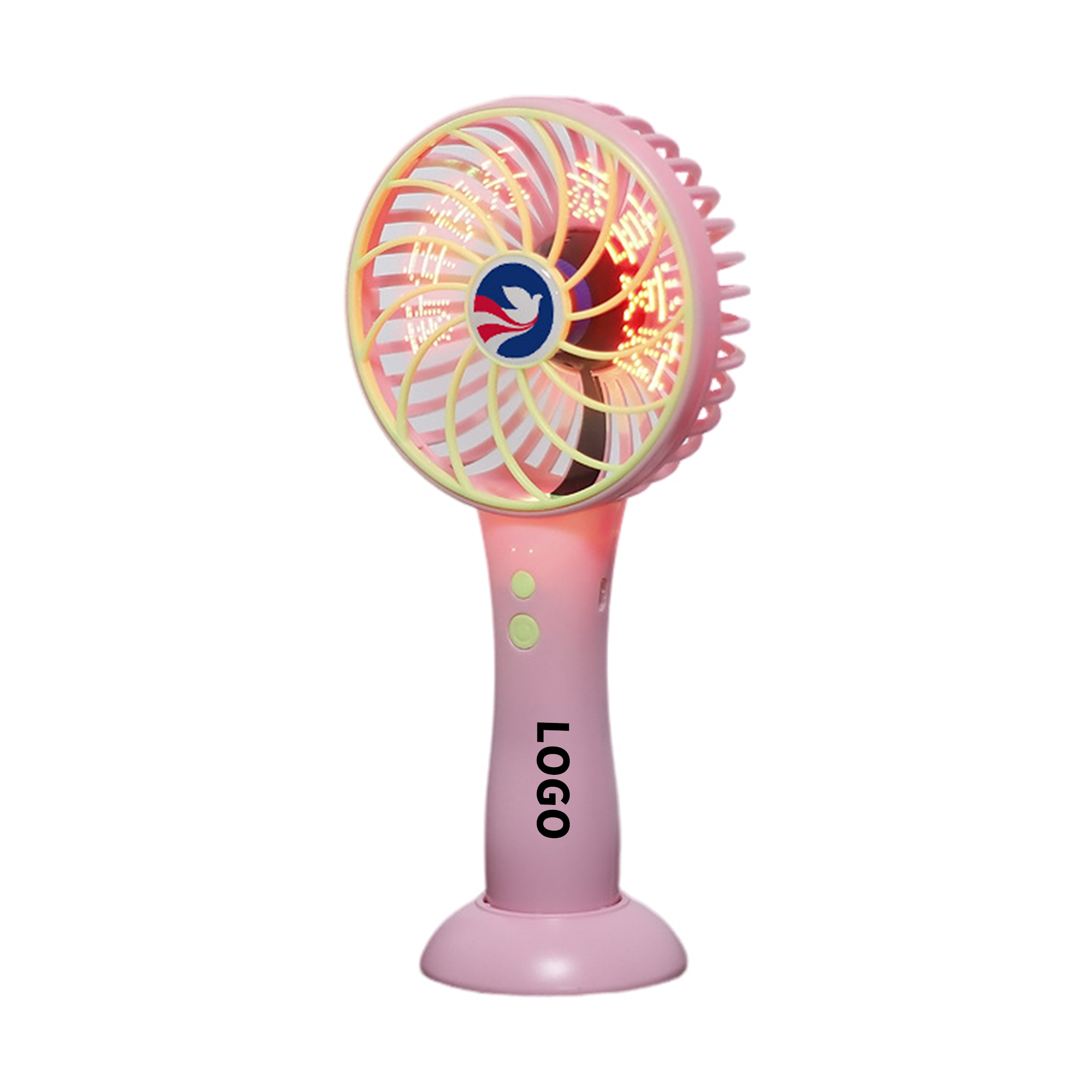 Hand Held LED Color Lights Fan