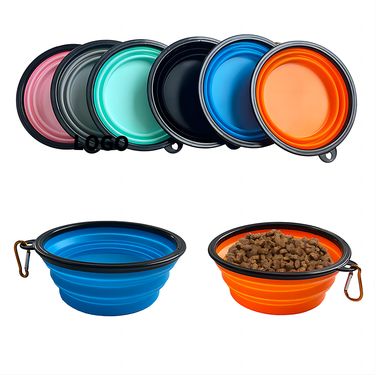 Collapsible Silicone Dog Bowls
