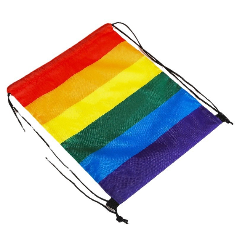 Rainbow Drawstring Backpack