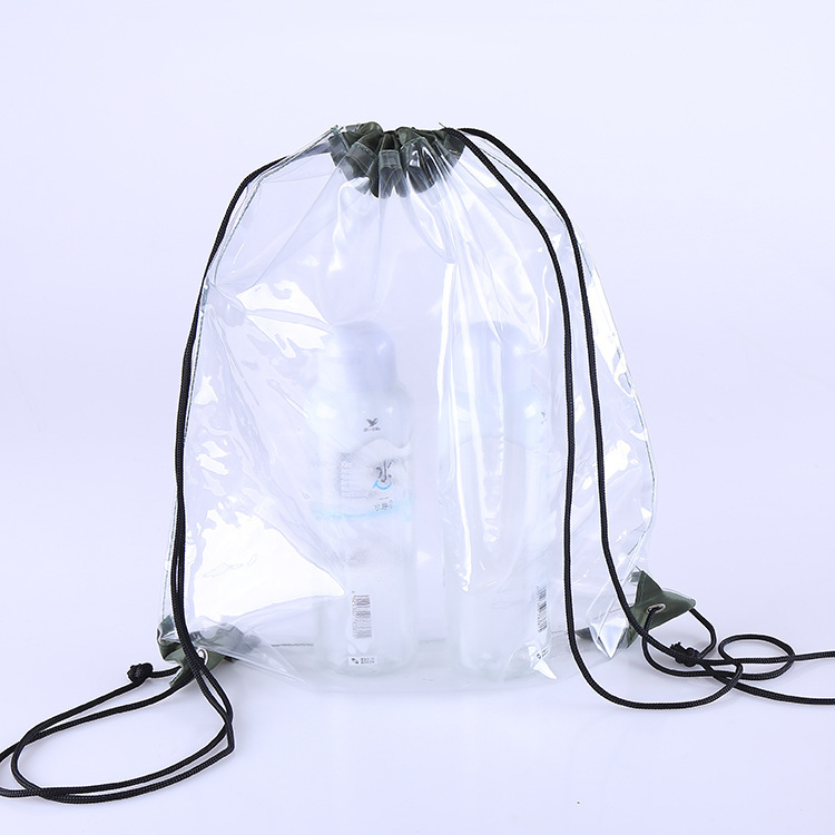 PVC Clear Transparent Drawstring  Bag