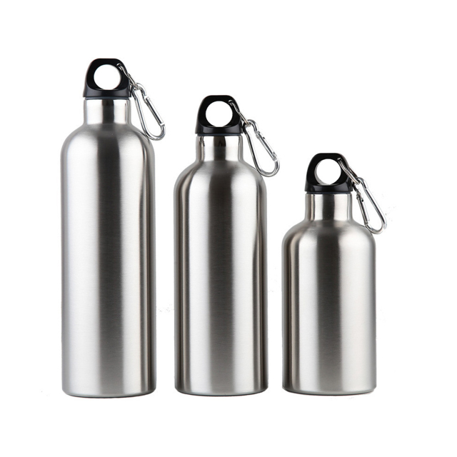 12oz Stainless Steel Vacuum Insulated Wide Mouth Water Bottle with Carabiner