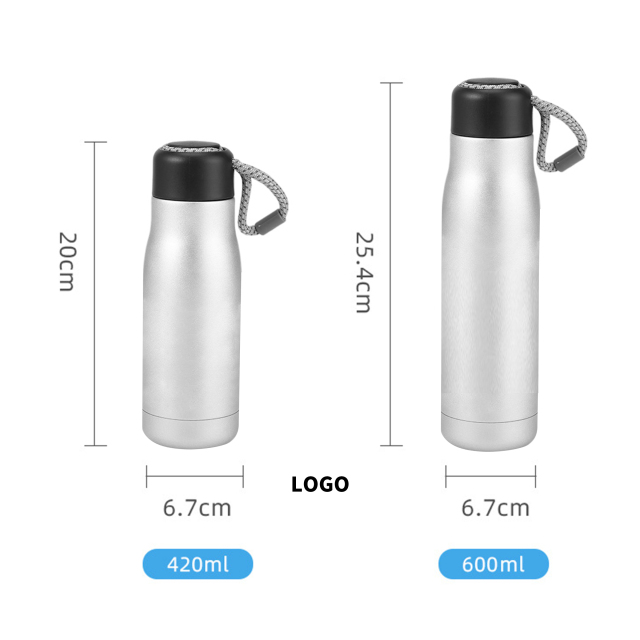 12oz 17oz Stainless Steel Knights Sports Water Bottle Vacuum Insulated Tumbler with String Rope