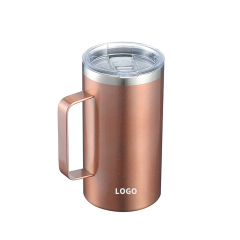 24oz Vacuum Insulated Stainless Steel Wine Cup coffee Cup with Handle