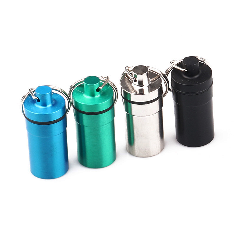Metal Pill Container Keychain