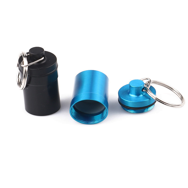 Metal Pill Container Keychain