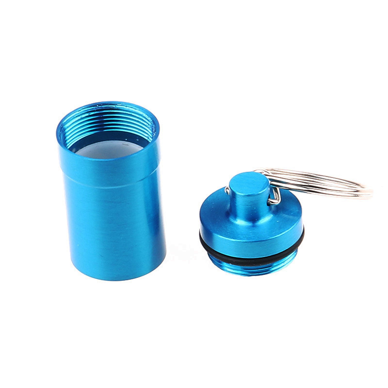 Metal Pill Container Keychain