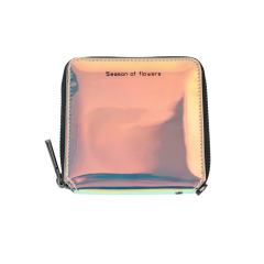PU Holographic Coin Wallets with Removable Lanyard