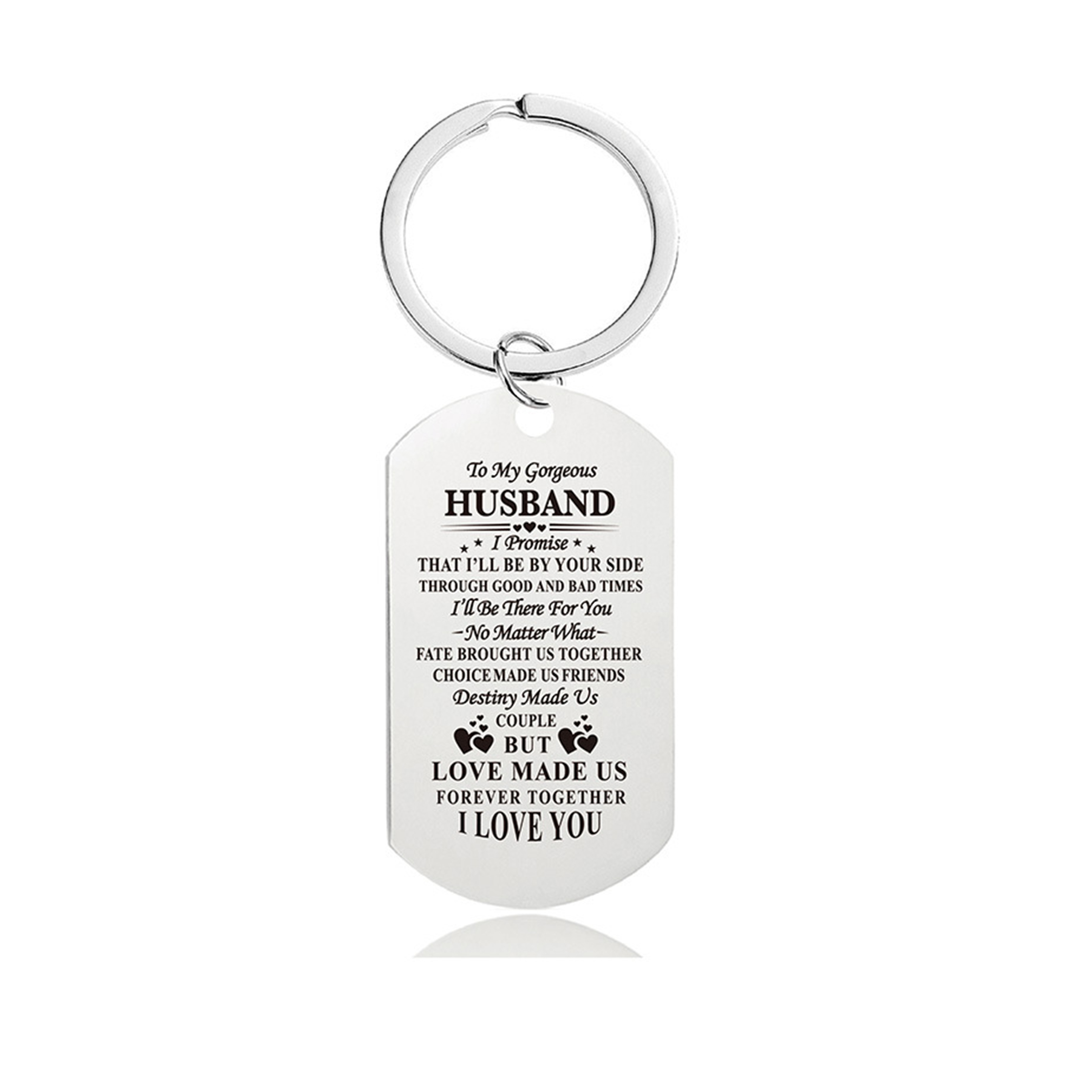 Stainless Steel Silver Plate Keychain