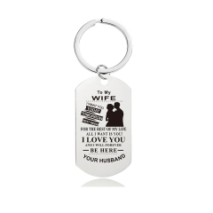 Stainless Steel Silver Plate Keychain