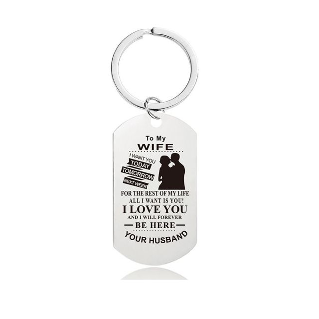 Stainless Steel Silver Plate Keychain
