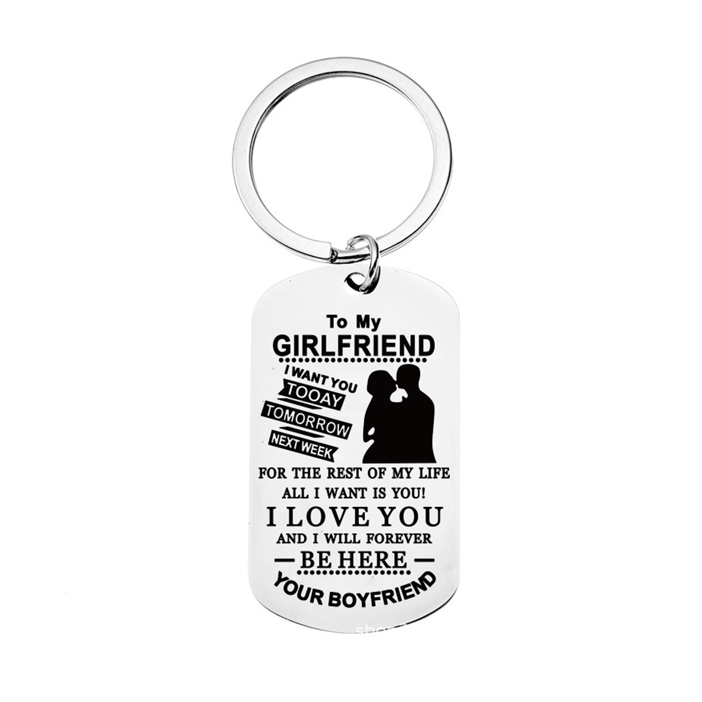 Stainless Steel Silver Plate Keychain