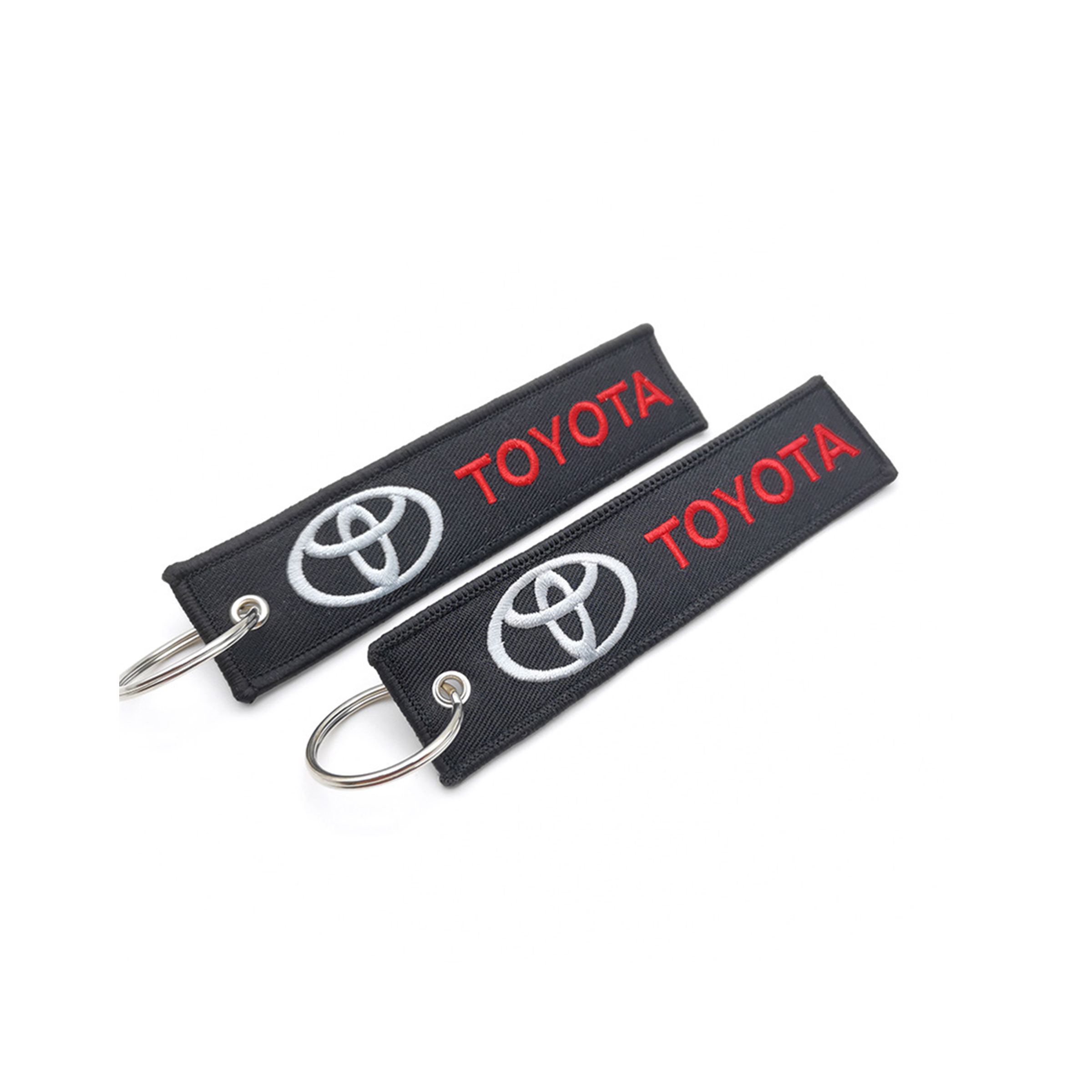 Woven Label Embroidery Car Keychain